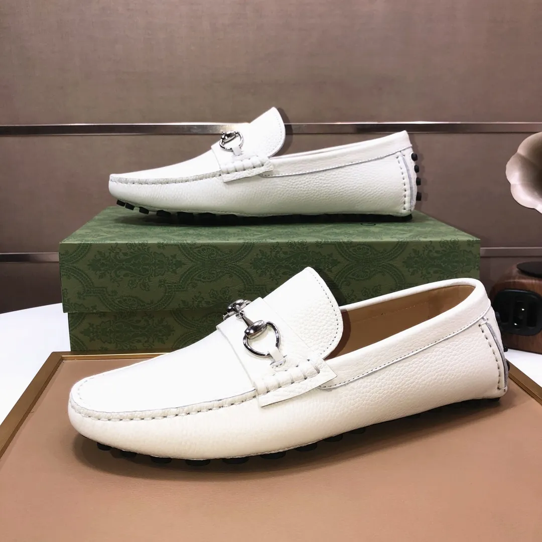 Men's Men's Shoes💰420💰[Gucci GUCCI] (High-end Niuli) New 🍀Gucci*-Gucci Peas Shoes! Made of imported original cowhide, the inner top layer is comfortable cowhide lining! Original wear-resistant rubber outsole! High quality products! Code number 38-44!